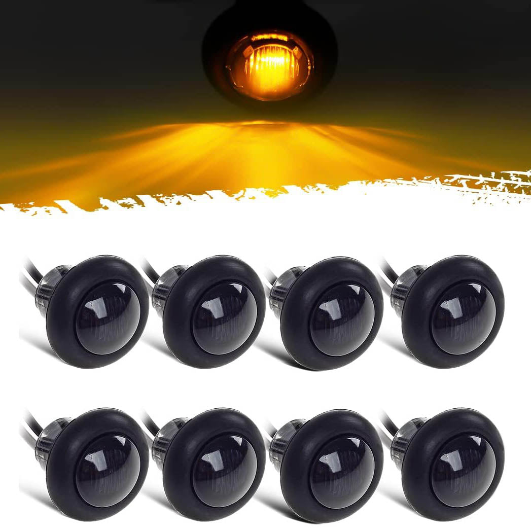 Round Amber Marker Light Set