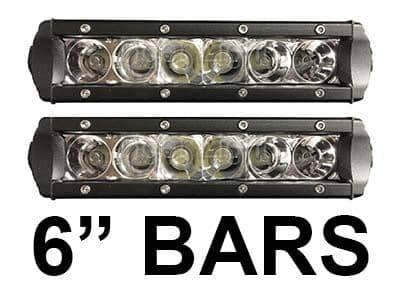 6" Rear Facing LED Light Bars - Pair
