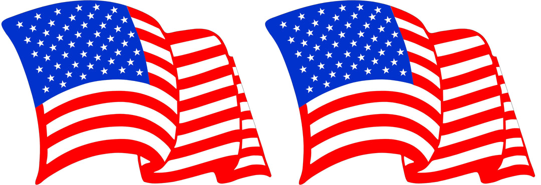 Custom CNC - Lg. Flag (R,W,B - Approx "13x19" - Bolt-in - Pair)