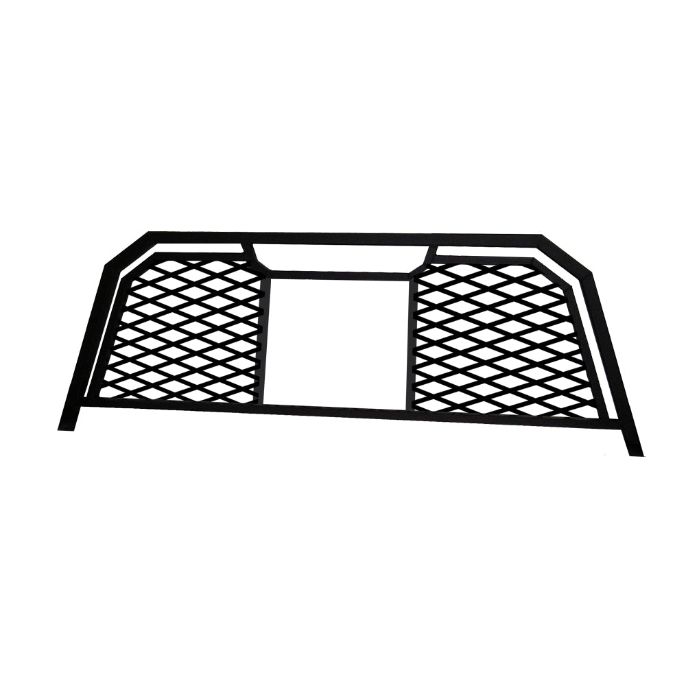 Black Widow 'Diamond' Diamond Pattern Headache Rack With Window Opening