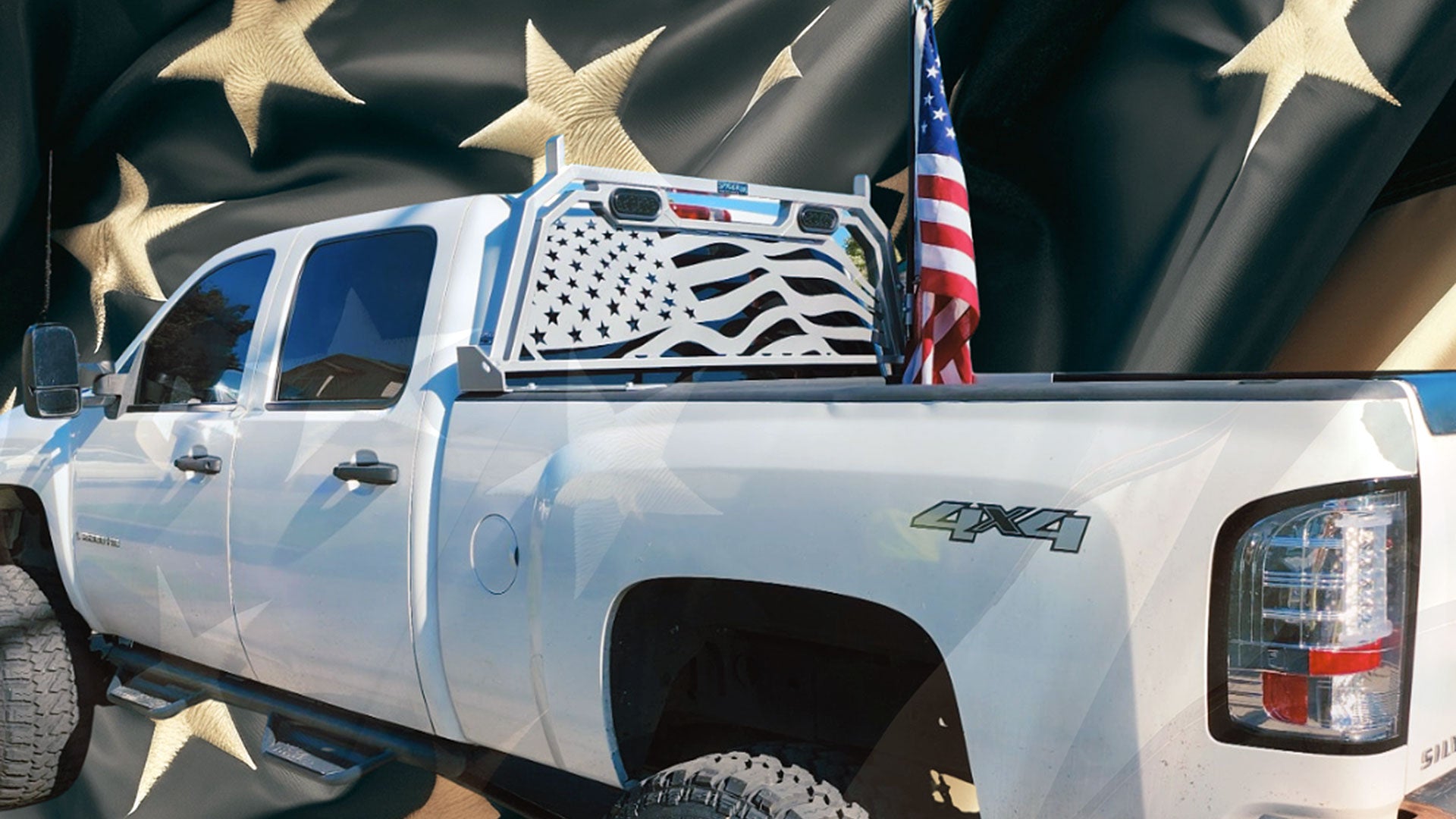 All American Headache Rack in Silver