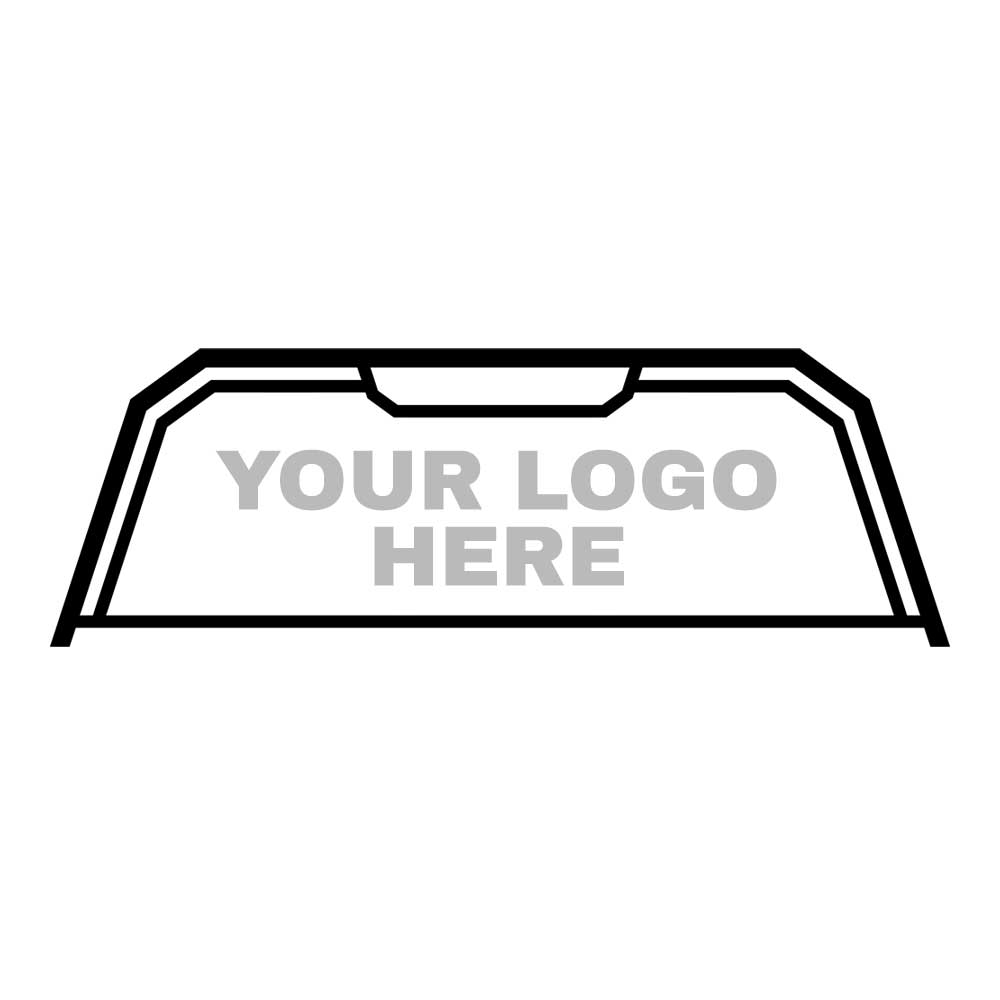 Logo placement on Full Coverage Rack