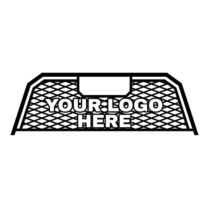 Custom logo headache rack with diamond pattern insert and cargo camera mod