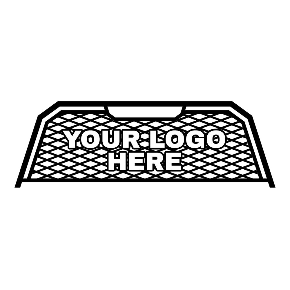 Custom logo headache rack with diamond pattern insert 