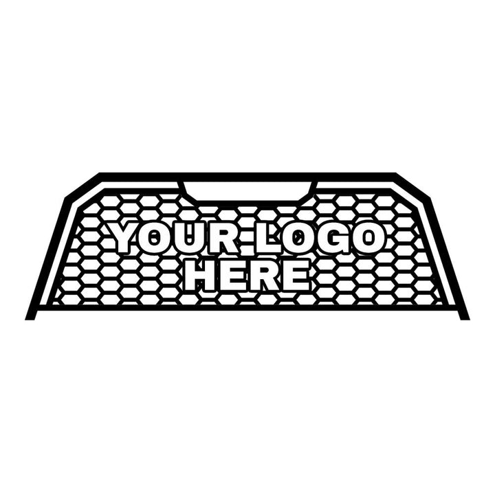 Custom logo headache rack with honeycomb pattern insert 