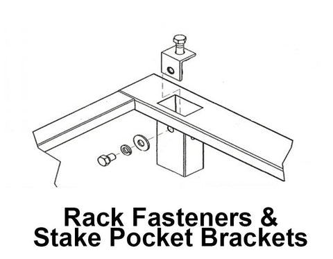 Fastener & Stake Pocket Bracket Kit (Std 3/8" Hardware) - Headache Racks