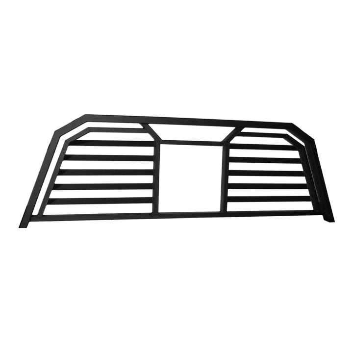 Angled Louvers Headache Rack for Trucks - With Window Opening