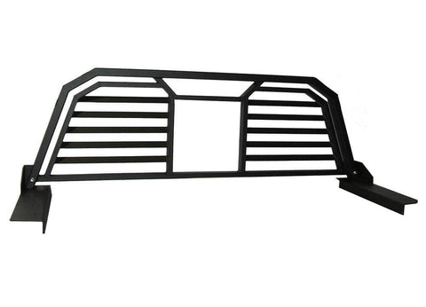 Angled Louvers Headache Rack for Trucks - With Window Opening